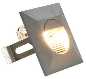 Utomhusvägglampa LED 6 st 5 W silver fyrkantig