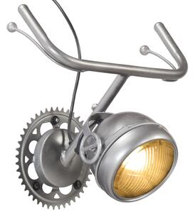 Vägglampa med motorcykeldesign järn