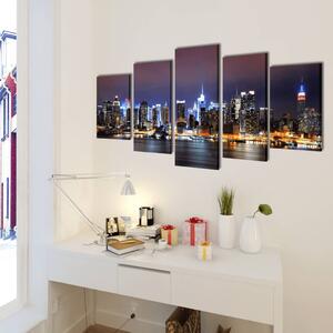Canvastavlor New York Skyline 200 x 100 cm