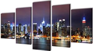 Canvastavlor New York Skyline 200 x 100 cm
