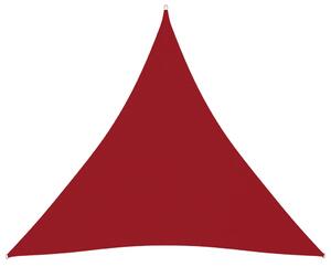 Solsegel oxfordtyg trekantigt 3x3x3 m röd