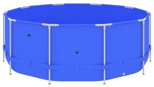 Pool med stålram 367x122 cm blå