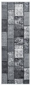 Gångmatta grå BCF med rutmönster 100x300 cm