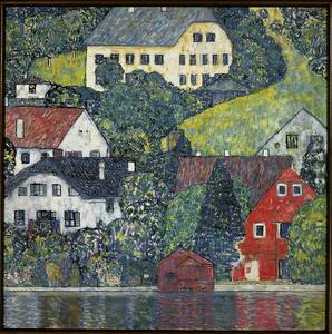 Klimt, Gustav - Konsttryck Houses at Unterach on the Attersee, (40 x 40 cm)