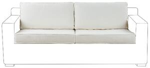 Kuddfodral Set Utomhus för Trädgårdssoffa Vit Polyestertyg Soffa Sittplats Ryggkuddar Fodral Beliani
