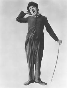 Fotografi British actor and director Charlie Chaplin in The Tramp, Hulton Archive