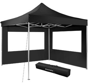 TecTake GmbH 403149 hopfällbar partytält olivia 3x3 m med 2 sidodelar - svart
