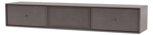 Montana - OCTAVE V TV bench - Suspension rail - Hyllor - 35 Coffee - W138 x H24 x D30 cm