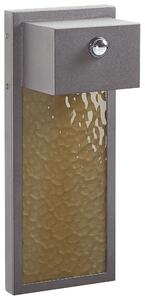 LED-Vägglampa för Utomhusbruk Grå Järn Glas 40 cm Extern Lampa Varmvitt Ljus Rörelsesensor Retro Design Beliani