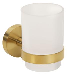 Tandborstglas Duschbyggarna Brass med Hållare