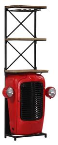 Vinställ traktor 49x32x183 cm massivt mangoträ - Röd
