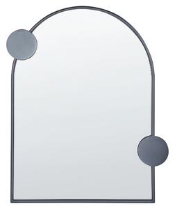 Väggspegel Svart metall 69 x 80 cm Väggmonterad dekorativ spegel Vintage stil Hängande dekor Beliani