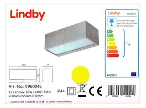 Lindby - Vägglampa för utomhusbruk LEONORA 1xE27/60W/230V IP44