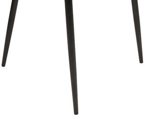 Uppsättning med 2 matstolar Mörkgrön tygklädda Svarta ben Retrostil Vardagsrumsmöbler Beliani