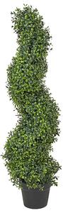Konstgjort spiralträd i kruka Grönt plastblad Material Metallkonstruktion 98 cm Dekorativt inomhus utomhus Trädgårdstillbehör Beliani