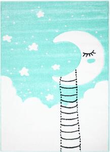 Barnmatta - Bueno Moon (turkos) (Storlek: 120 x 170 cm)
