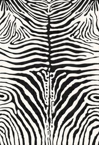 Wiltonmatta - Zebra (svart/vit) (Storlek: 130 x 190 cm)
