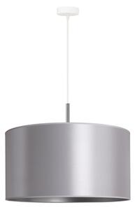 Duolla - Ljuskrona med textilsladd CANNES 1xE27/15W/230V diameter 45 cm silver