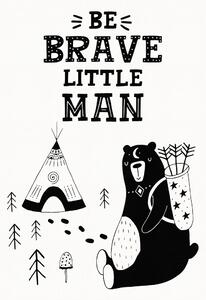 Barnmatta - Camping Bear (vit) (Storlek: 120 x 170 cm)