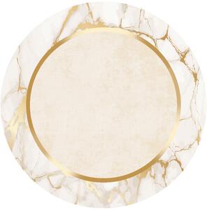 Rund matta - Cerasia (beige/vit/guld) (Storlek: Ø 120 cm)