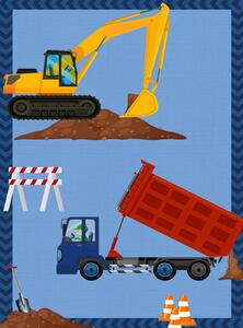 Barnmatta - Building Site (Storlek: 120 x 170 cm)