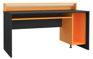 GAMINGBORD 160/69/93,8 cm i orange, svart