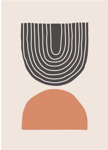 Wiltonmatta - Malo (beige/svart/orange) (Storlek: 160 x 230 cm)