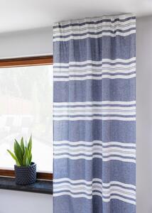 Gardiner - Linnegardin Vera (blå/vit) (Storlek: 145 x 300 cm)