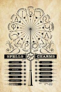 Konsttryck Harry Potter - Spells Charms, (26.7 x 40 cm)
