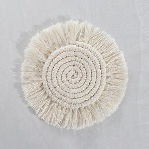 Glasunderlägg - 4-pack Esme (vit) (Storlek: Rund 16 cm)