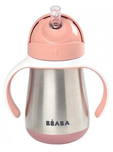 Beaba - Thermo-insulated mug med en straw 250 ml rosa
