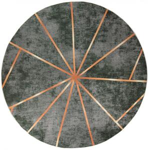 Rund matta - Bellizzi (grön/orange) (Storlek: Ø 240 cm)