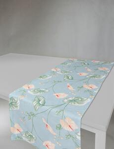 Bordslöpare - Löpare Adella (turkos) (Storlek: 40 x 140 cm)