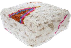 Sittpuff - Marockansk Beni Ourain (Storlek: 60 x 60 cm)