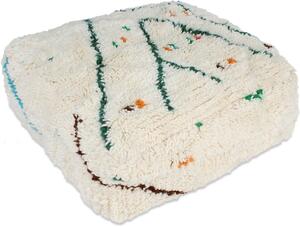 Sittpuff - Marockansk Beni Ourain (Storlek: 60 x 60 cm)
