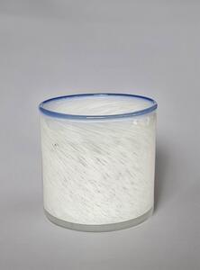 Ljuslykta M - Harmony (vit/sky blue) (Storlek: 10 x 10 cm)