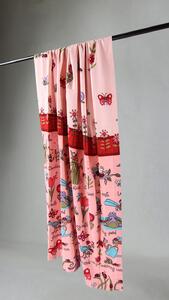 Gardin - Pink Friends (rosa) (Storlek: 140 x 260 cm)