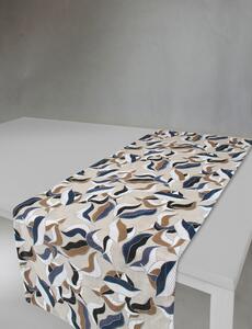 Bordslöpare - Löpare Amalie (grå/blå) (Storlek: 40 x 140 cm)