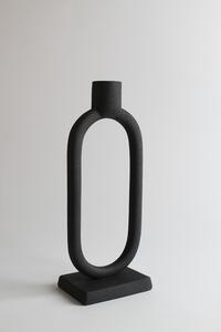 Ljusstake - Irma (svart) (Storlek: 10 x 27 cm)