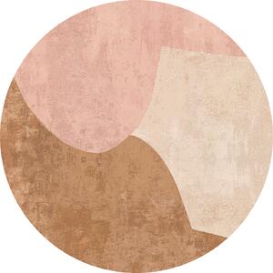 Rund matta - Lazio (beige/rosa) (Storlek: Ø 160 cm)