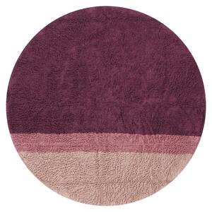 Rund matta - Pione Natural Cotton Shaggy (rosa) (Storlek: Ø 160 cm)