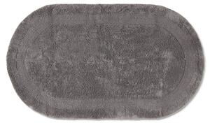 Oval badrumsmatta - Nila (mörkgrå) (Storlek: 50 x 90 cm)
