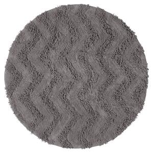 Rund badrumsmatta - Tressa (mörkgrå) (Storlek: Ø 65 cm)