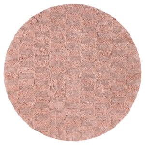 Rund badrumsmatta - Bevin (rosa) (Storlek: Ø 65 cm)