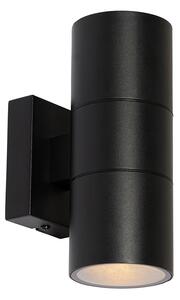 Modern Utomhusvägglampa svart 2-ljus AR70 IP44 - Duo
