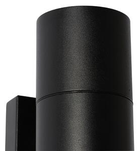 Modern Utomhusvägglampa svart 2-ljus AR70 IP44 - Duo