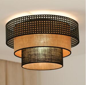 Brilagi - Taklampa DAKOTA LUNETA 1xE27/15W/230V diameter 45 cm svart/beige