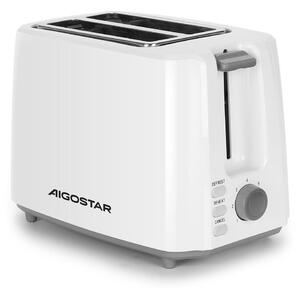 Aigostar - Brödrost för två skivor 750W/230V vit