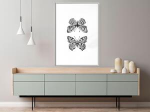 Inramad Poster / Tavla - Butterfly Collection I - 30x45 Svart ram