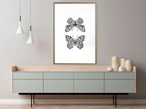 Inramad Poster / Tavla - Butterfly Collection I - 20x30 Svart ram